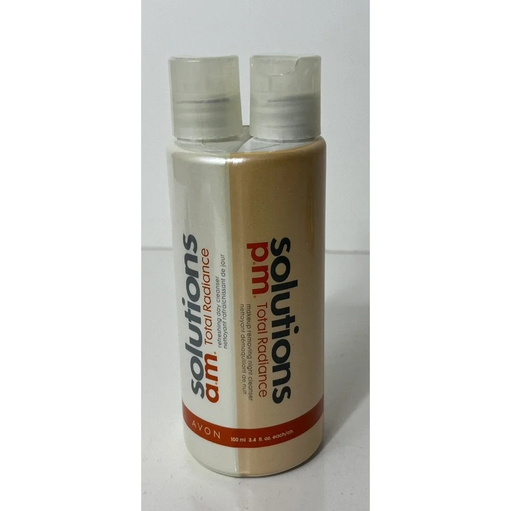Avon Solutions AM Total Radiance Refreshing‎ PM Makeup Removing Cleanser 6.8 oz